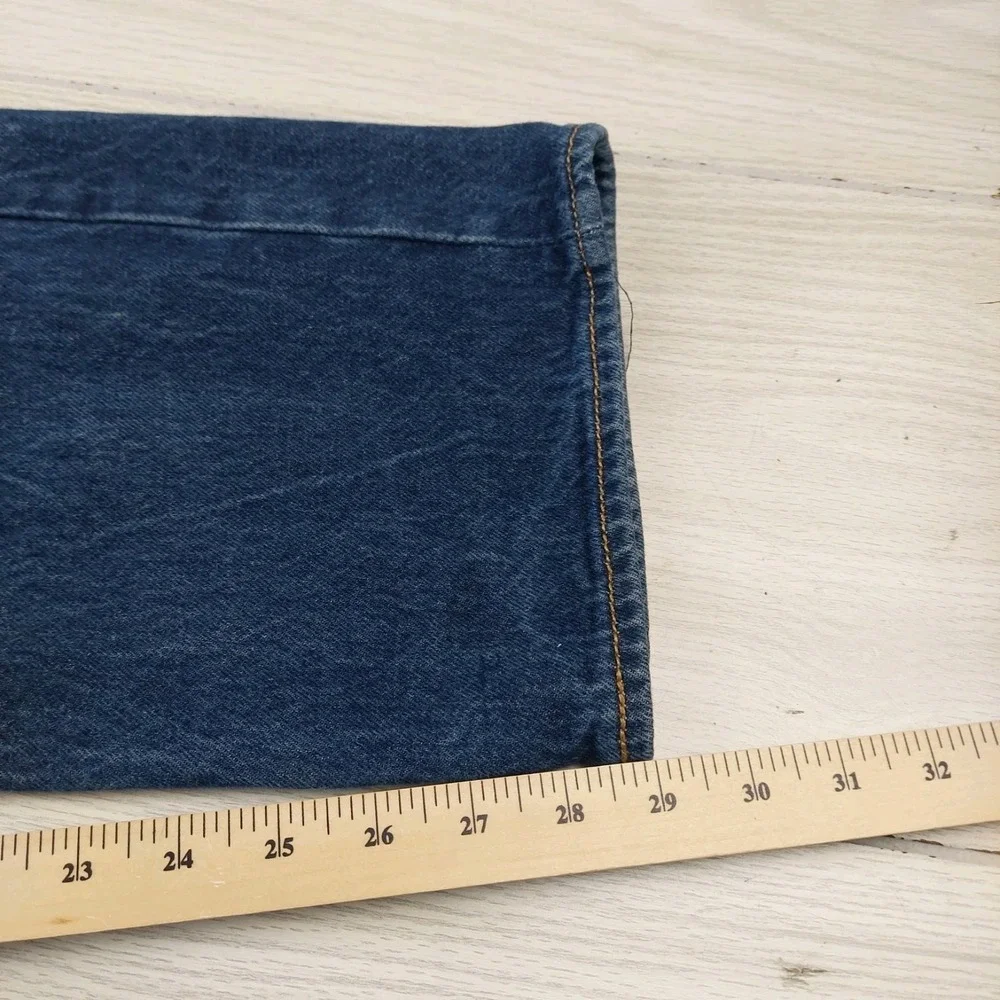 Levi's 501 Original Fit Jeans Mens 42x32 Blue Button Fly Straight Leg Denim